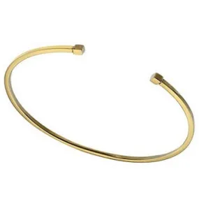 9K Yellow Gold Square Edge Torque Ladies Bangle