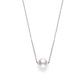 Akoya Cultured Pearl Pendant in White Gold