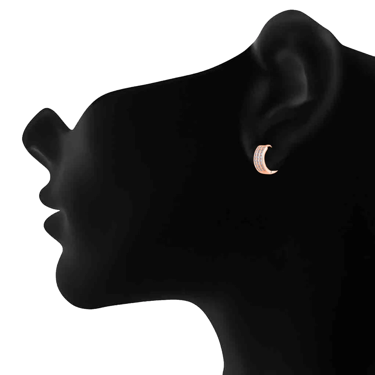 American Diamond Bali Hoop Earrings