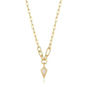 Ania Haie Sparkle Drop Pendant Chunky Chain Necklace
