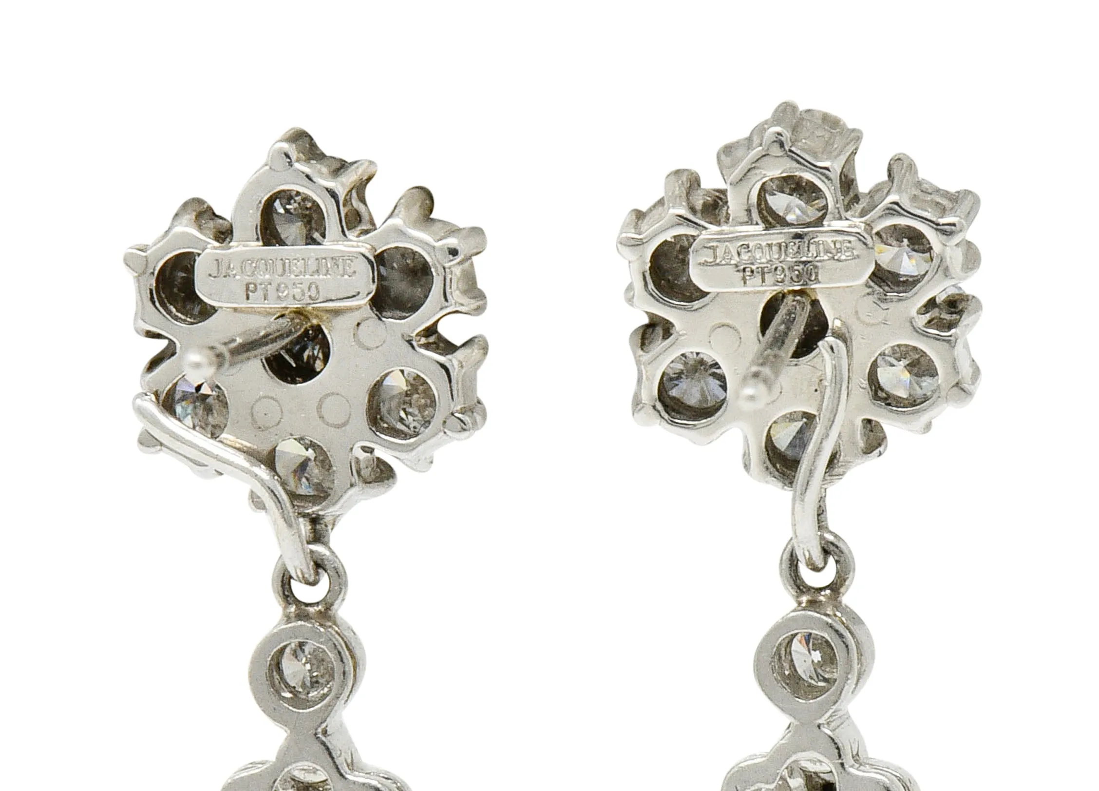 Aquamarine & Diamond Platinum 18 Karat White Gold Convertible Drop Earrings