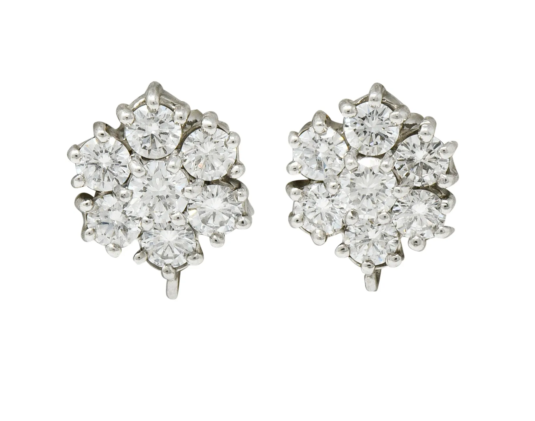 Aquamarine & Diamond Platinum 18 Karat White Gold Convertible Drop Earrings