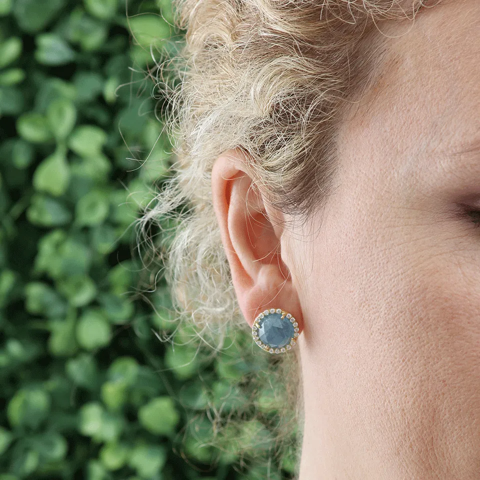 Aquamarine Stud Earrings