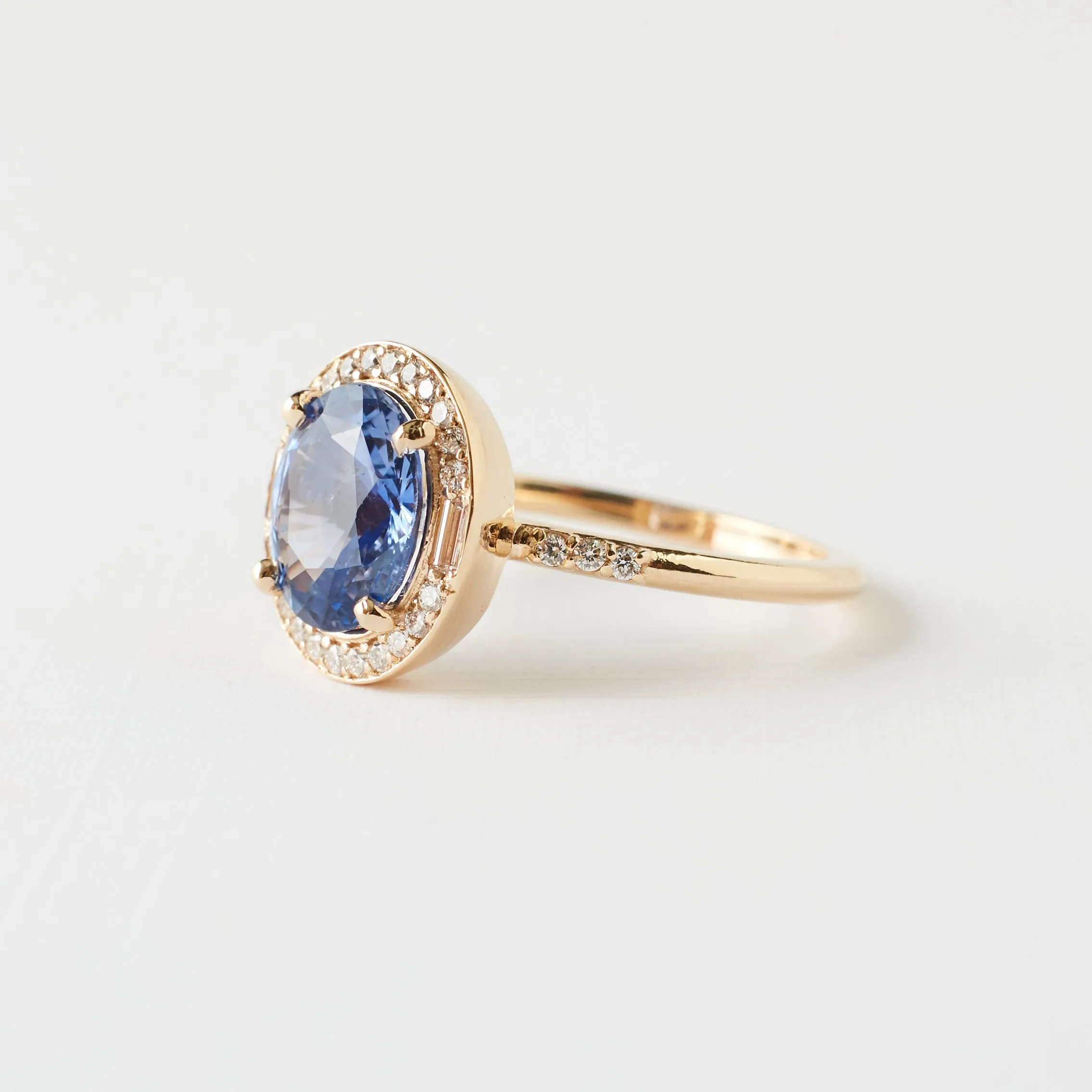 Athena Ring - 2.28 Carat Blue Oval Sapphire