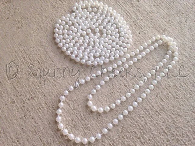 Baby Girls White Faux Pearl Necklace