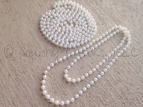 Baby Girls White Faux Pearl Necklace
