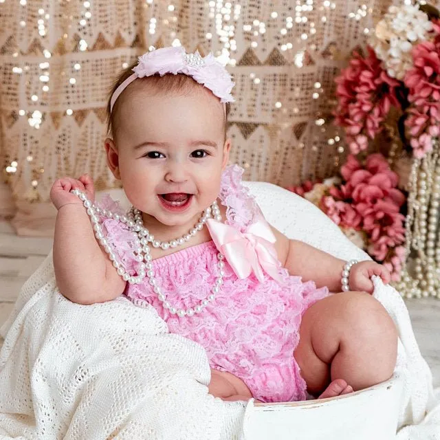 Baby Girls White Faux Pearl Necklace