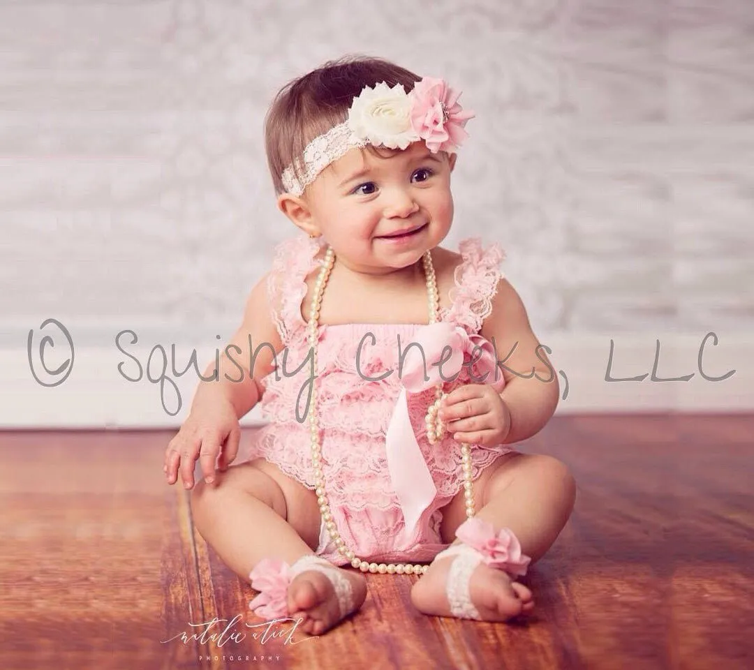 Baby Girls White Faux Pearl Necklace