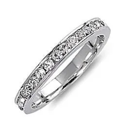 Bailey: Stackable Russian Ice CZ April Birthstone Eternity Band Ring
