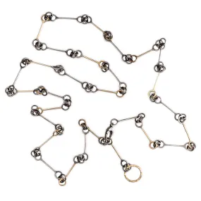 Bar & Link Chain with 18k Gold and Sterling Silver Links