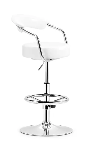 Barber Barstool White by Zuo Modern | 300160