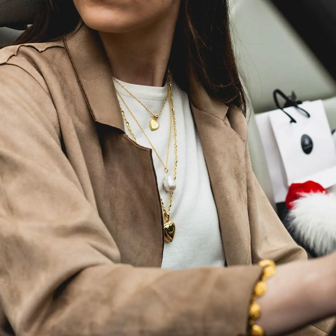 Baroque Pearl Necklace | Ivory - Gold