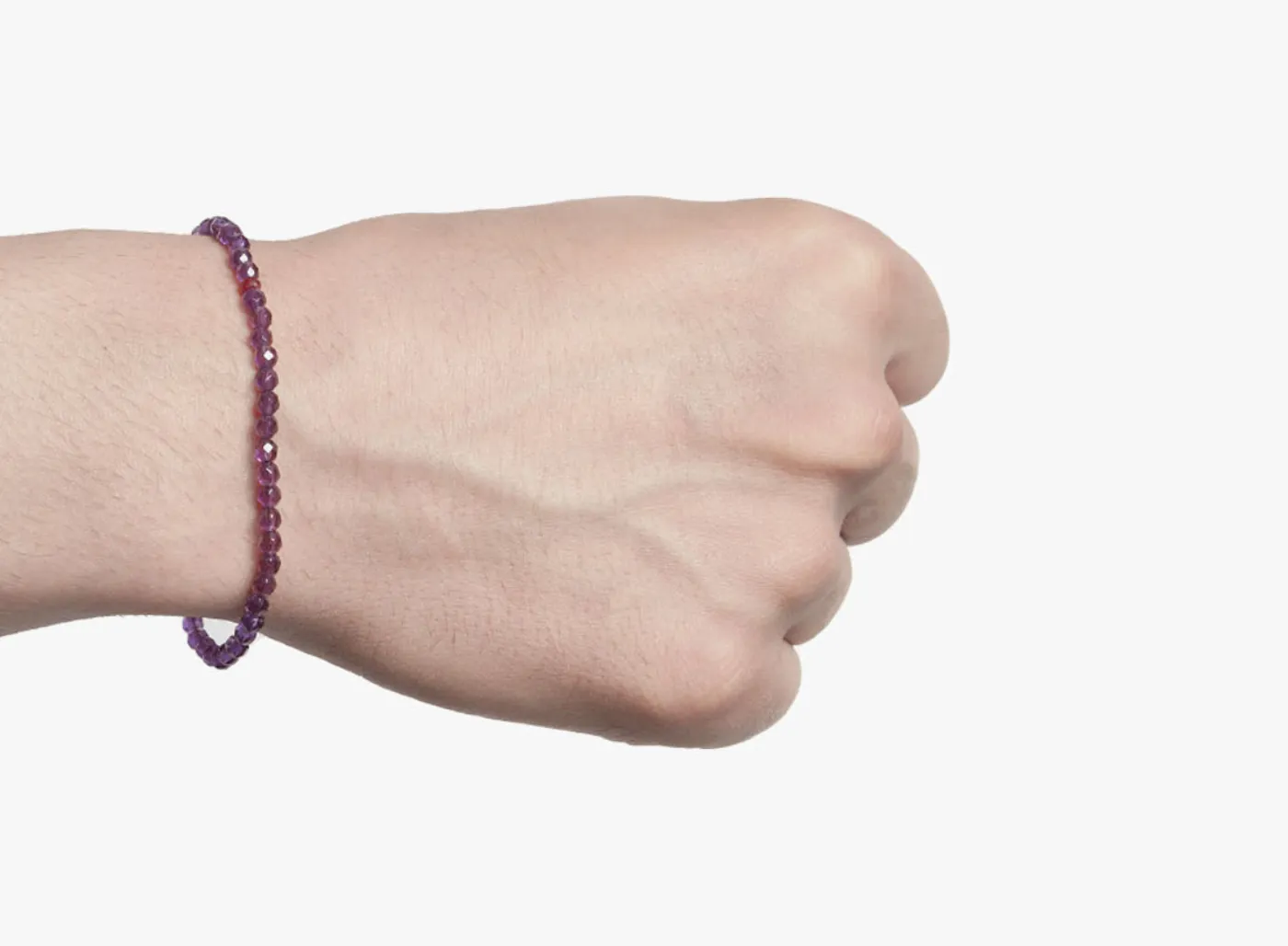 BEADED STONES AMETHYST BRACELET 393