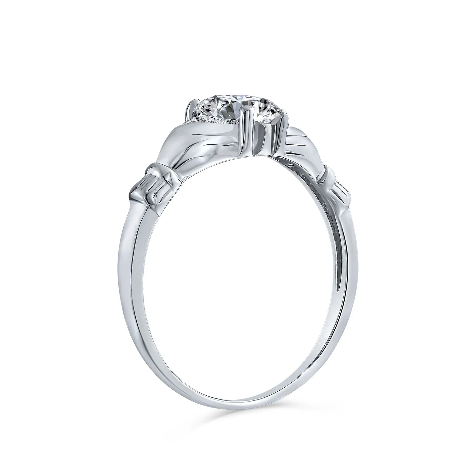 BFF Sorority Sister Cocktail Statement Ring with Blue Simulated Sapphire & CZ Pave