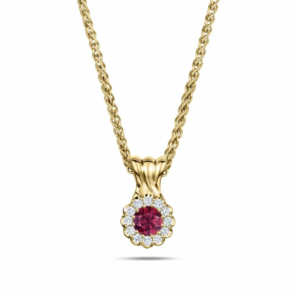 Cannelé Twist ruby necklace