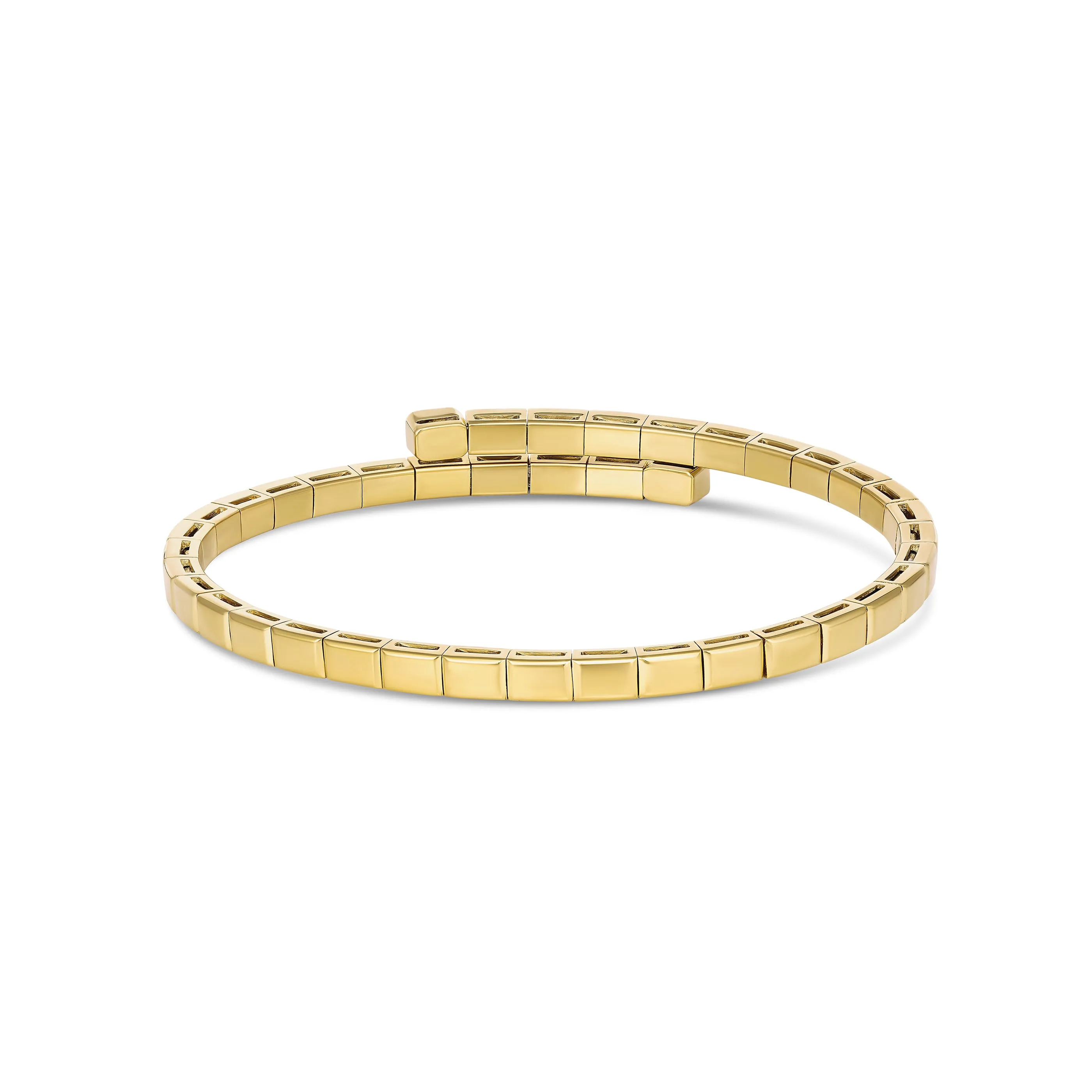 Capri Dreaming® Golden Tennis Ruby Gemstone and Diamond Wrap Bangle | 18K Yellow Gold