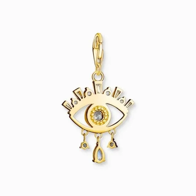 Charm Club Gold Plated Eye Charm 1926-971-7