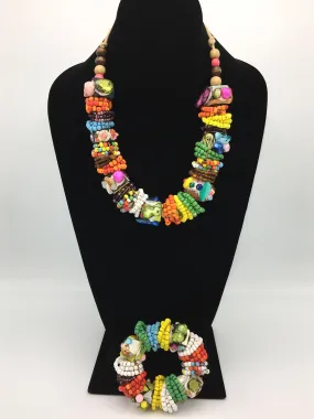 Chunky Fiesta Choker/Bracelet Set