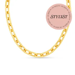 Chunky Large Link Chain Necklace - Gold