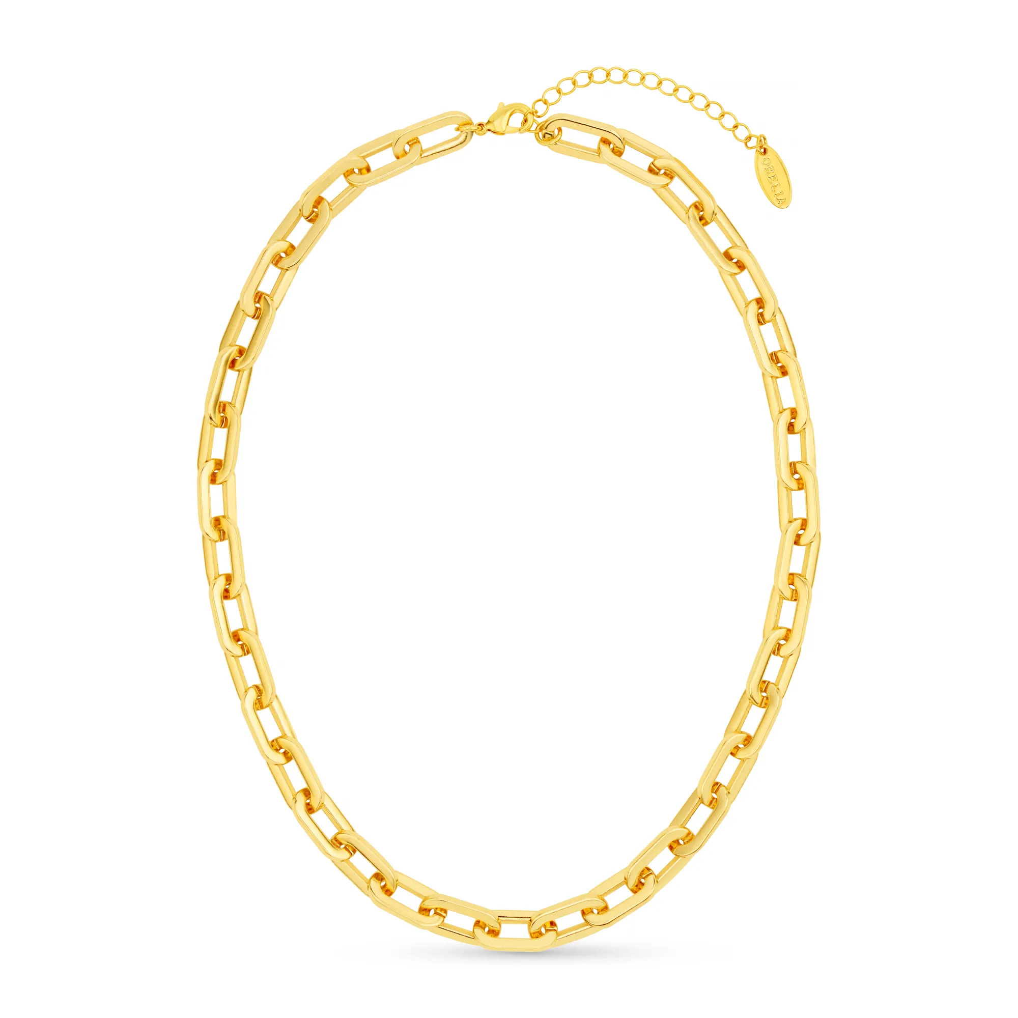 Chunky Large Link Chain Necklace - Gold