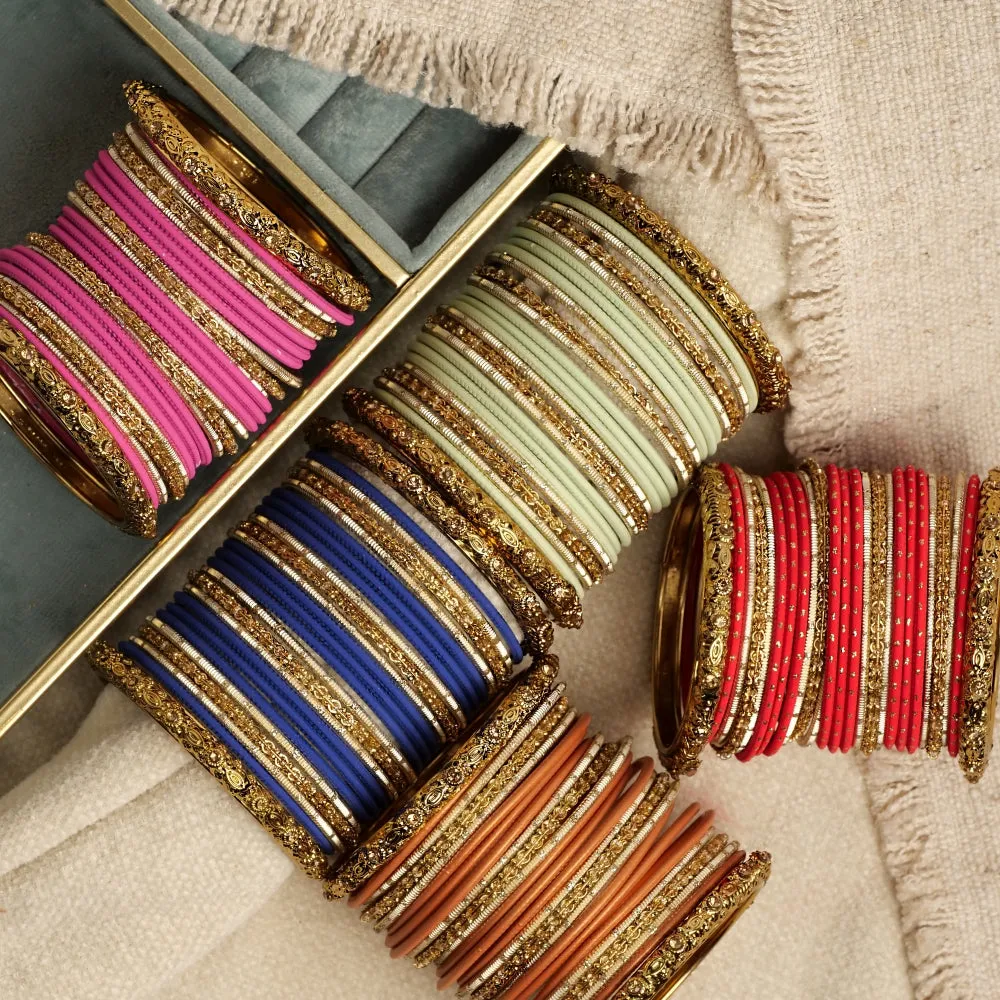 Classic Bangle Set in Marine Blue