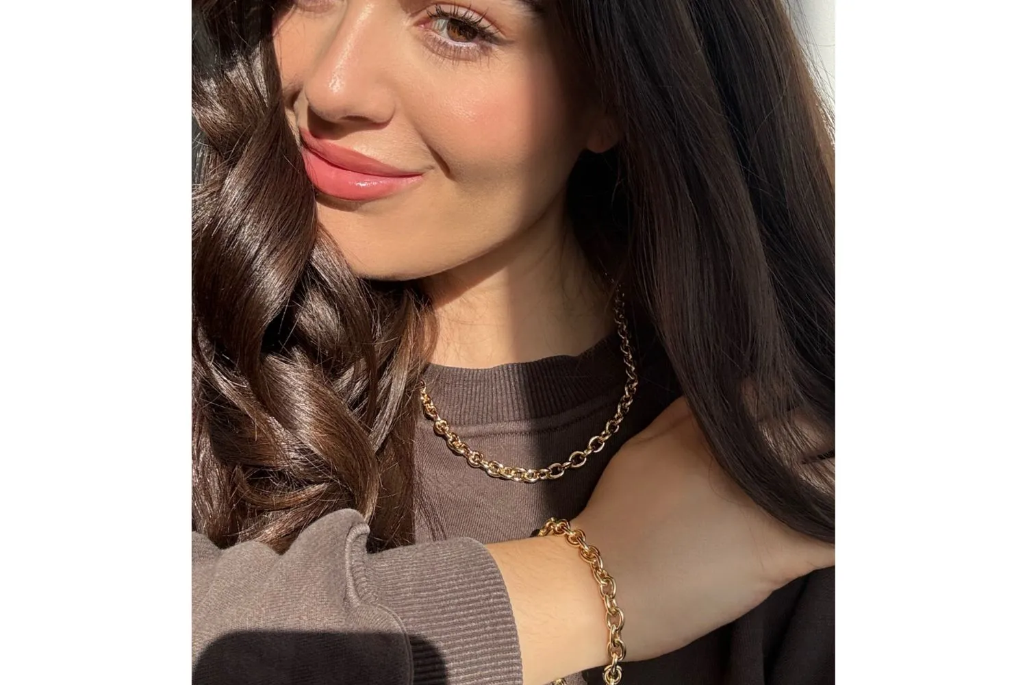 Crisar Chunky Gold Chain Necklace