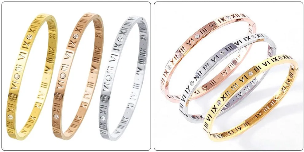 Crystal   Roman Numeral Bracelets