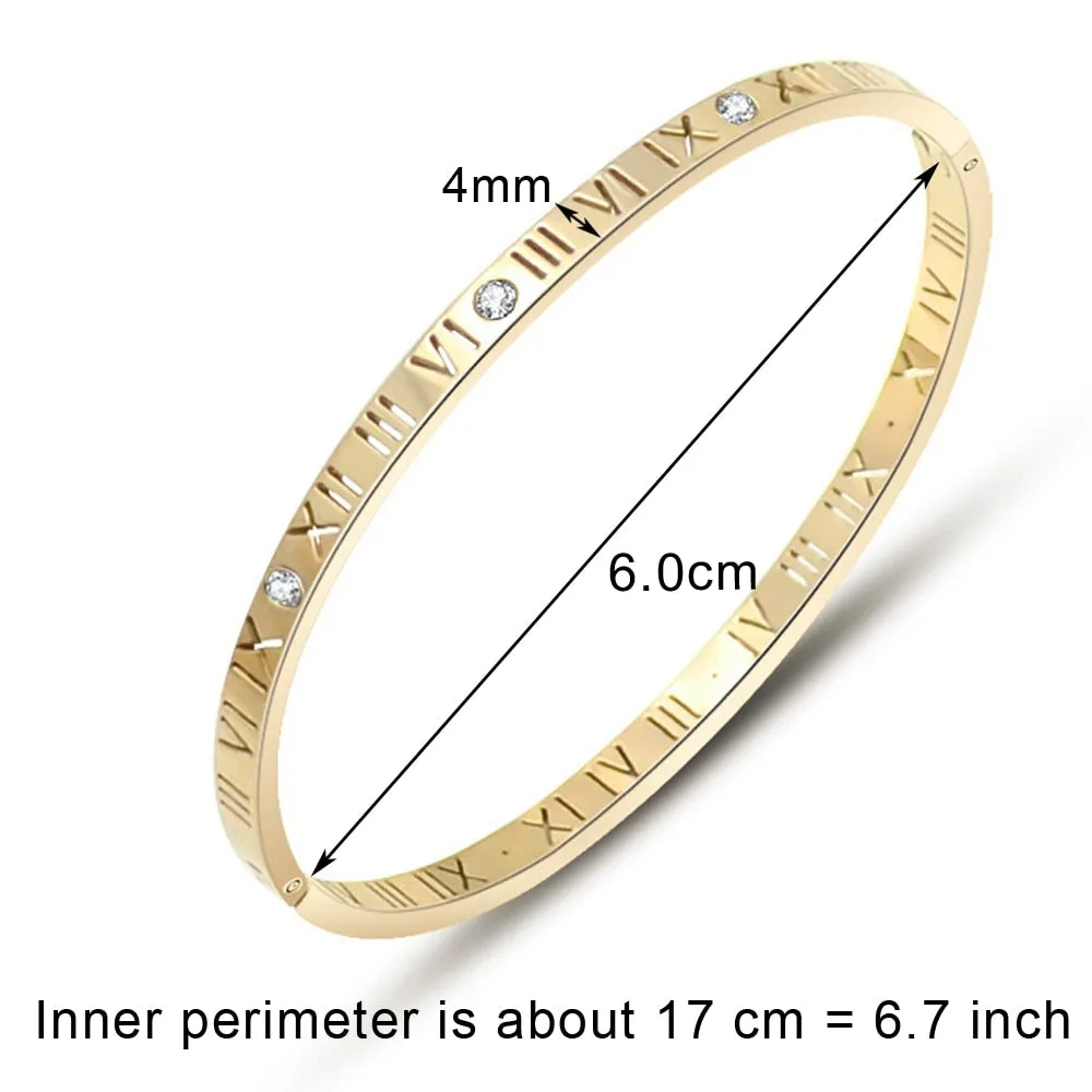 Crystal   Roman Numeral Bracelets
