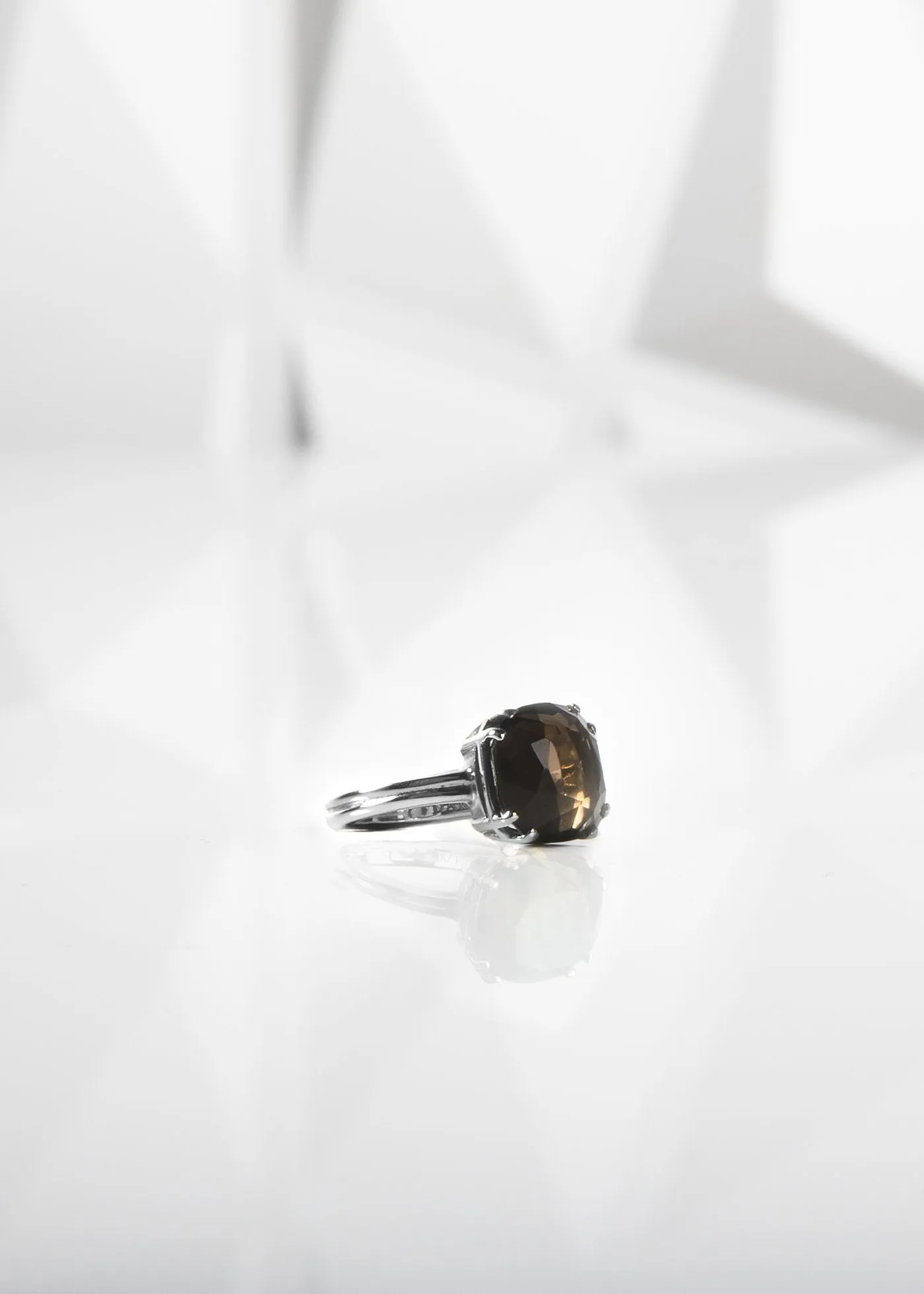Custom Sized Sterling Ring, 12MM Cushion Cut Gemstone