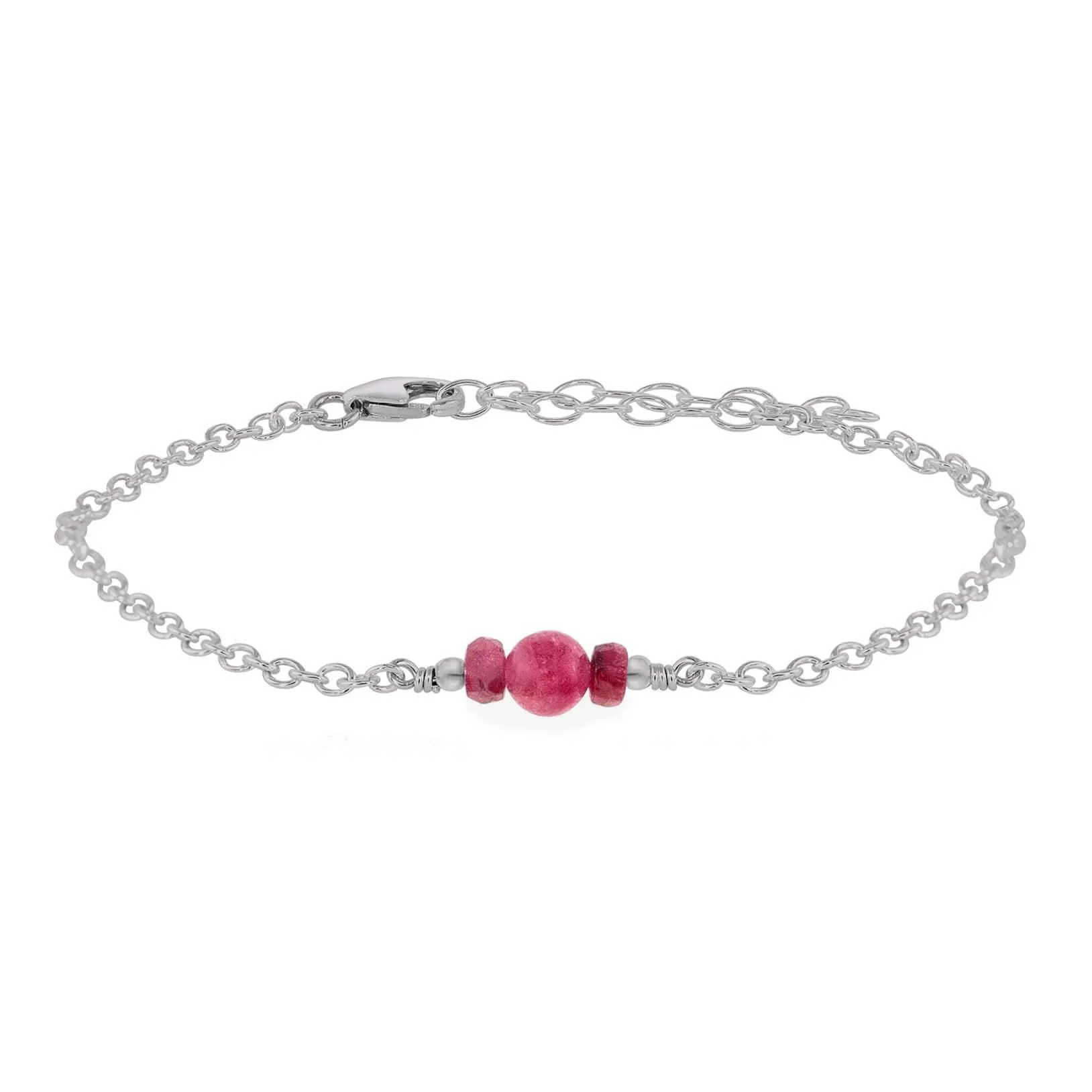 Dainty Ruby Gemstone Bracelet