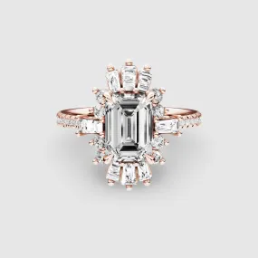 Dawn Lab Grown Solitaire Diamond Ring-Emerald Cut