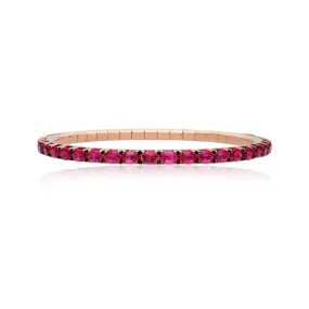 DEMEGLIO 'EXTENSIBLE' 18CT ROSE GOLD RUBY BRACELET