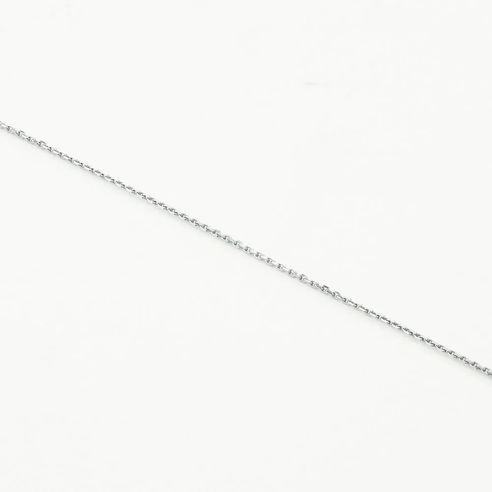 Diamond Bar Necklace in Silver