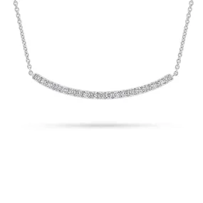 Diamond Curved Bar Necklace