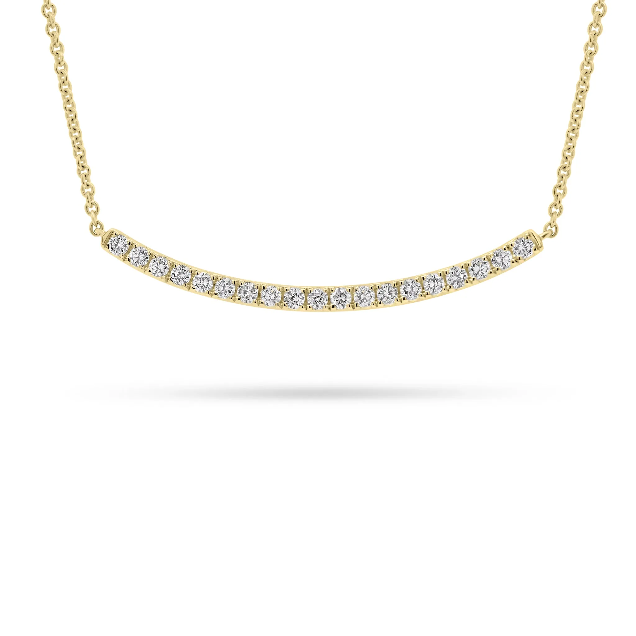 Diamond Curved Bar Necklace