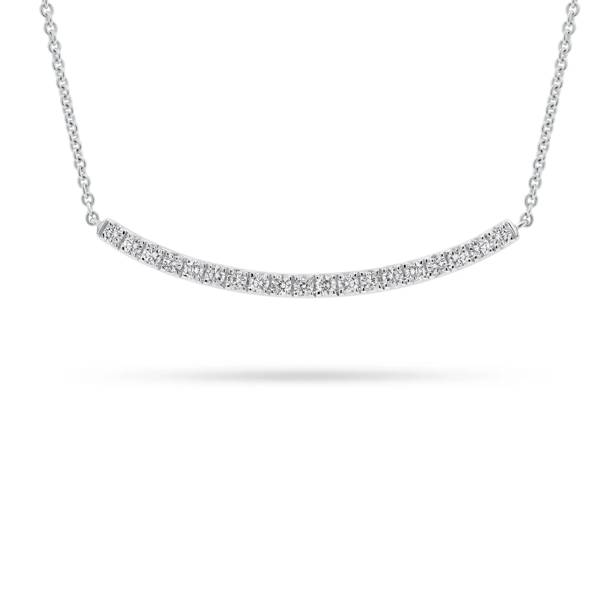 Diamond Curved Bar Necklace