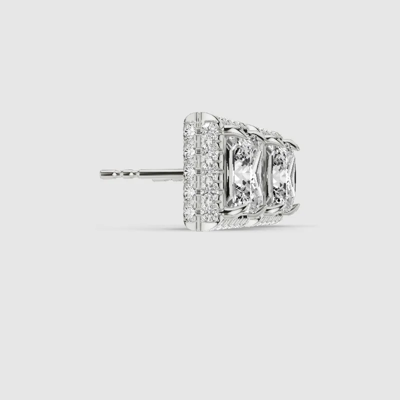 Donut Halo Lab Grown Diamond Studs-Princess