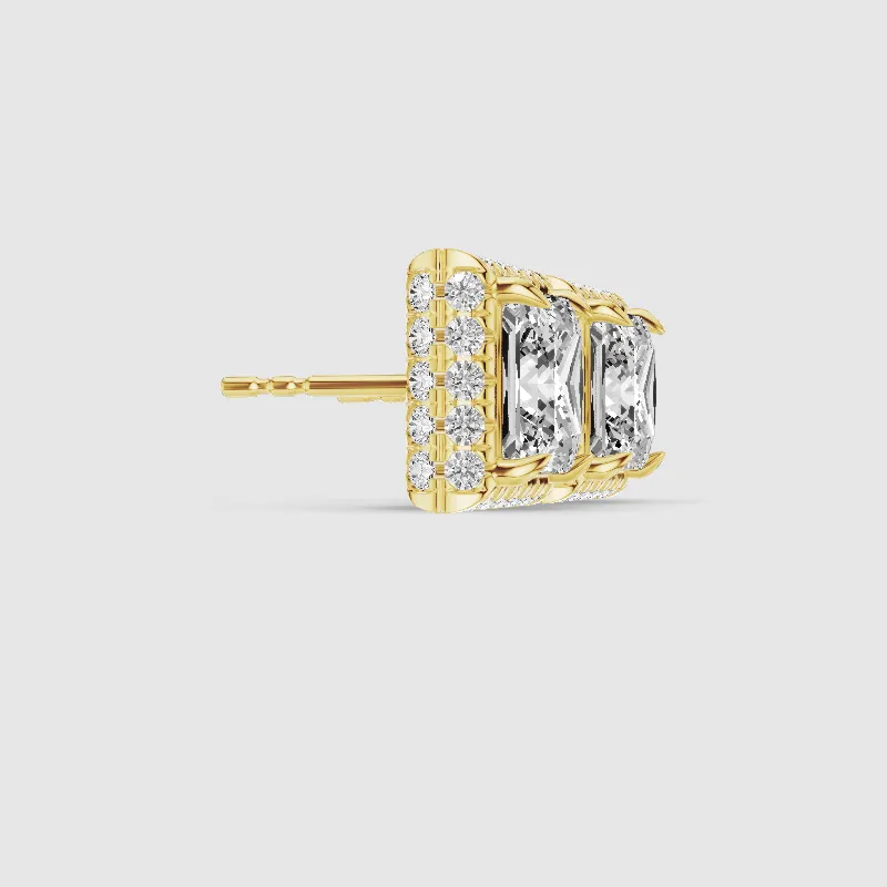 Donut Halo Lab Grown Diamond Studs-Princess