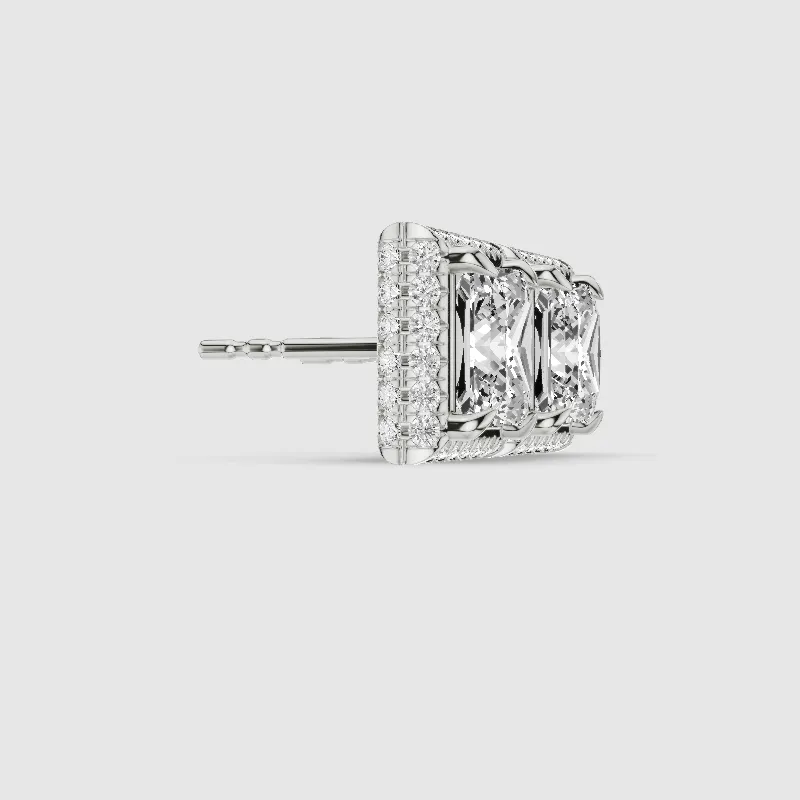 Donut Halo Lab Grown Diamond Studs-Princess