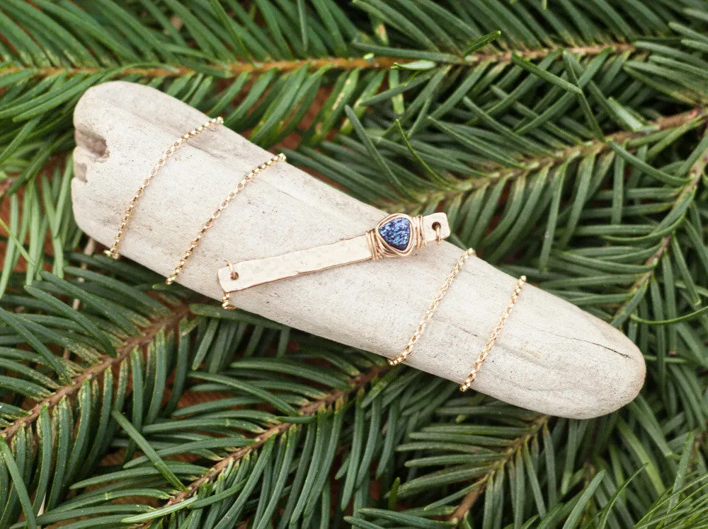Druzy Bar Necklace - Cobalt    (As Seen on Baby Daddy)