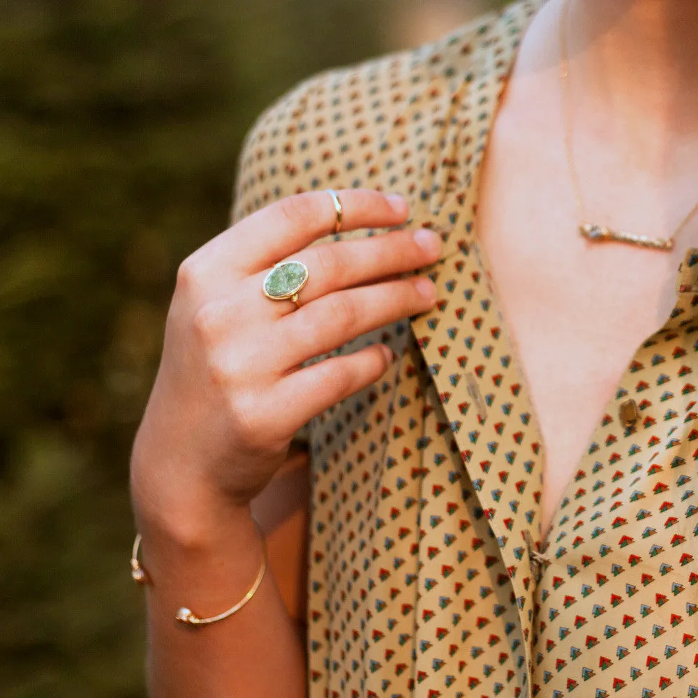 Druzy Bar Necklace - Cobalt    (As Seen on Baby Daddy)