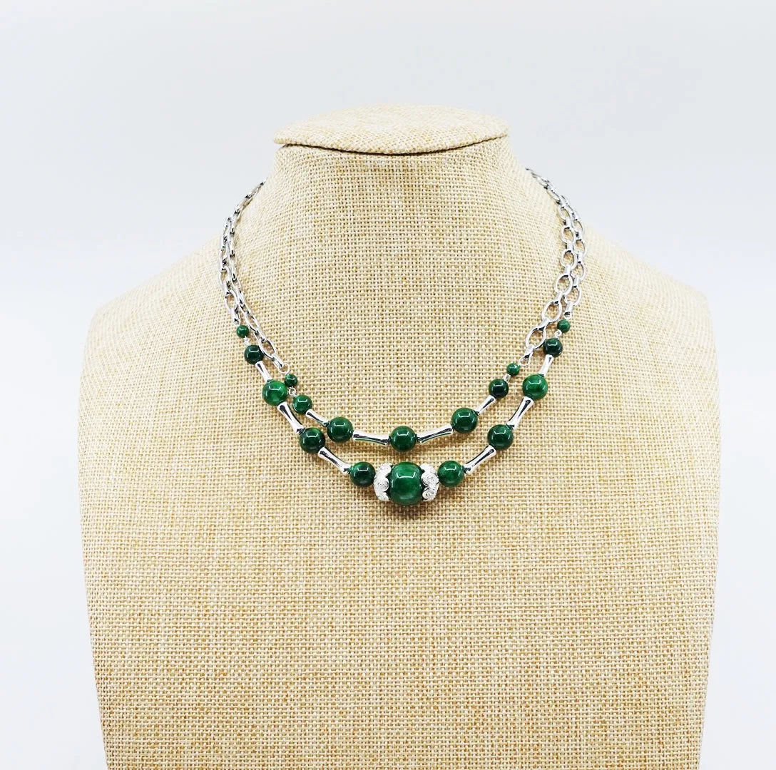 Elf Forest Jadeite Statement Necklace