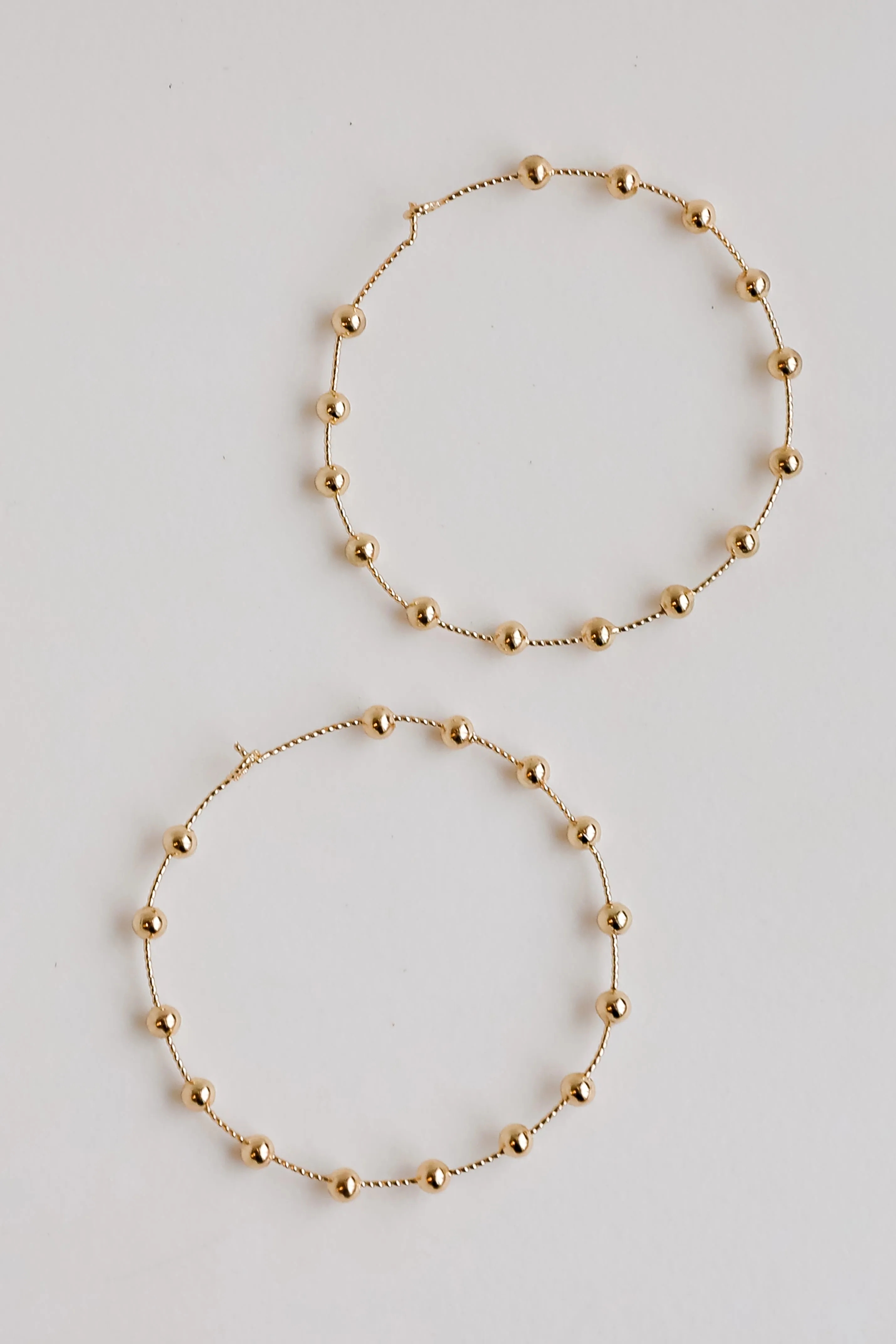 FINAL SALE - Alyssa Medium Gold Ball Hoop Earrings