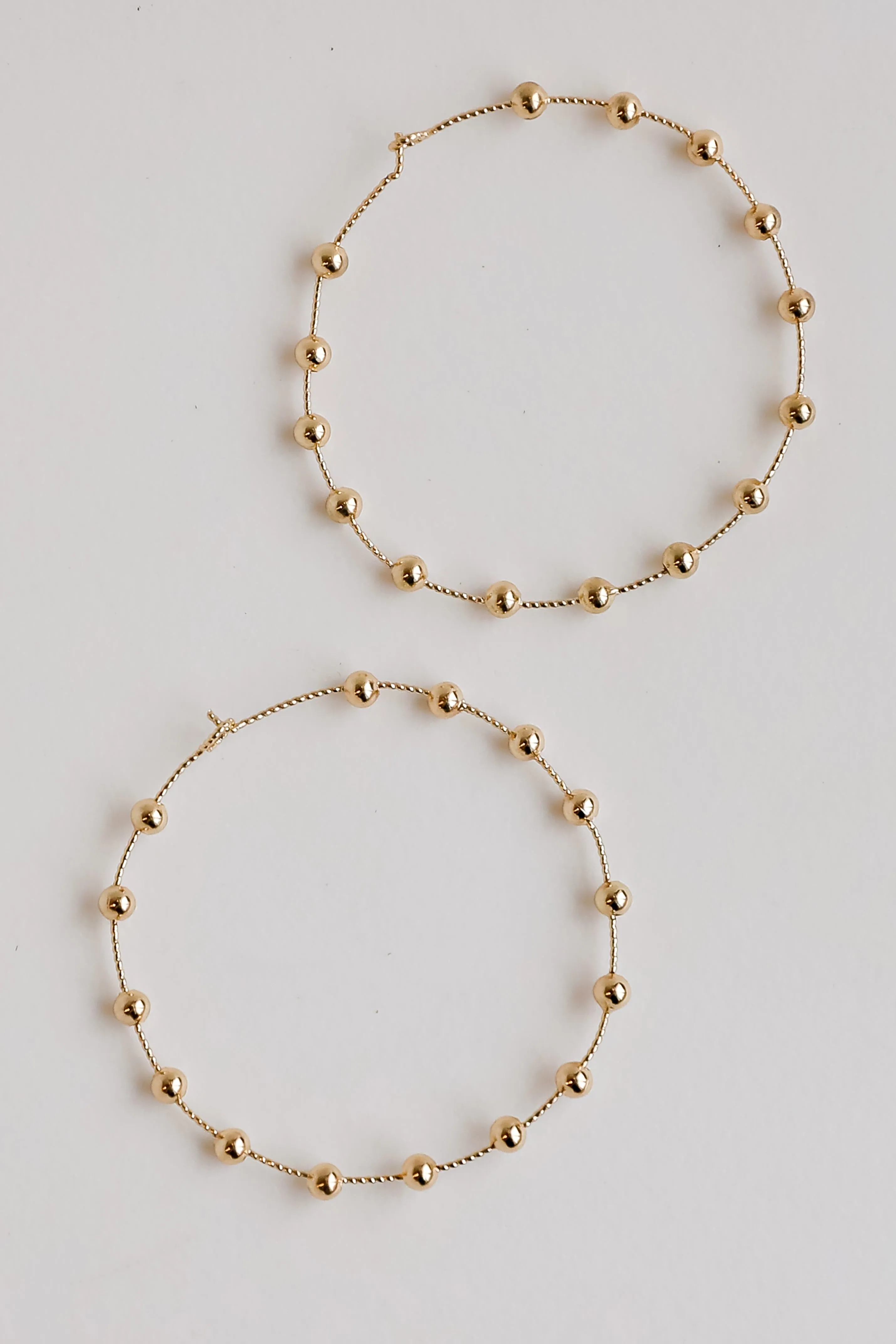 FINAL SALE - Alyssa Medium Gold Ball Hoop Earrings