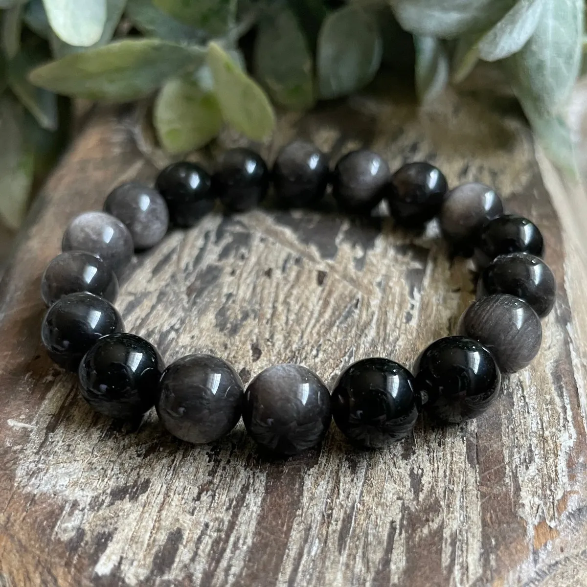 Full Moon: Silver Sheen Obsidian   Opal