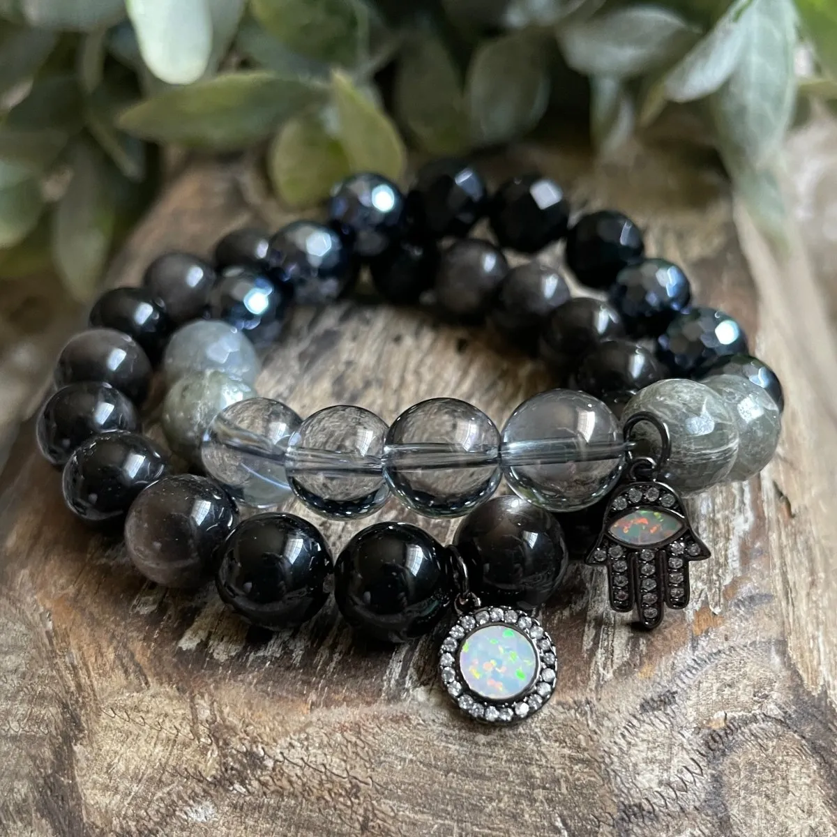 Full Moon: Silver Sheen Obsidian   Opal