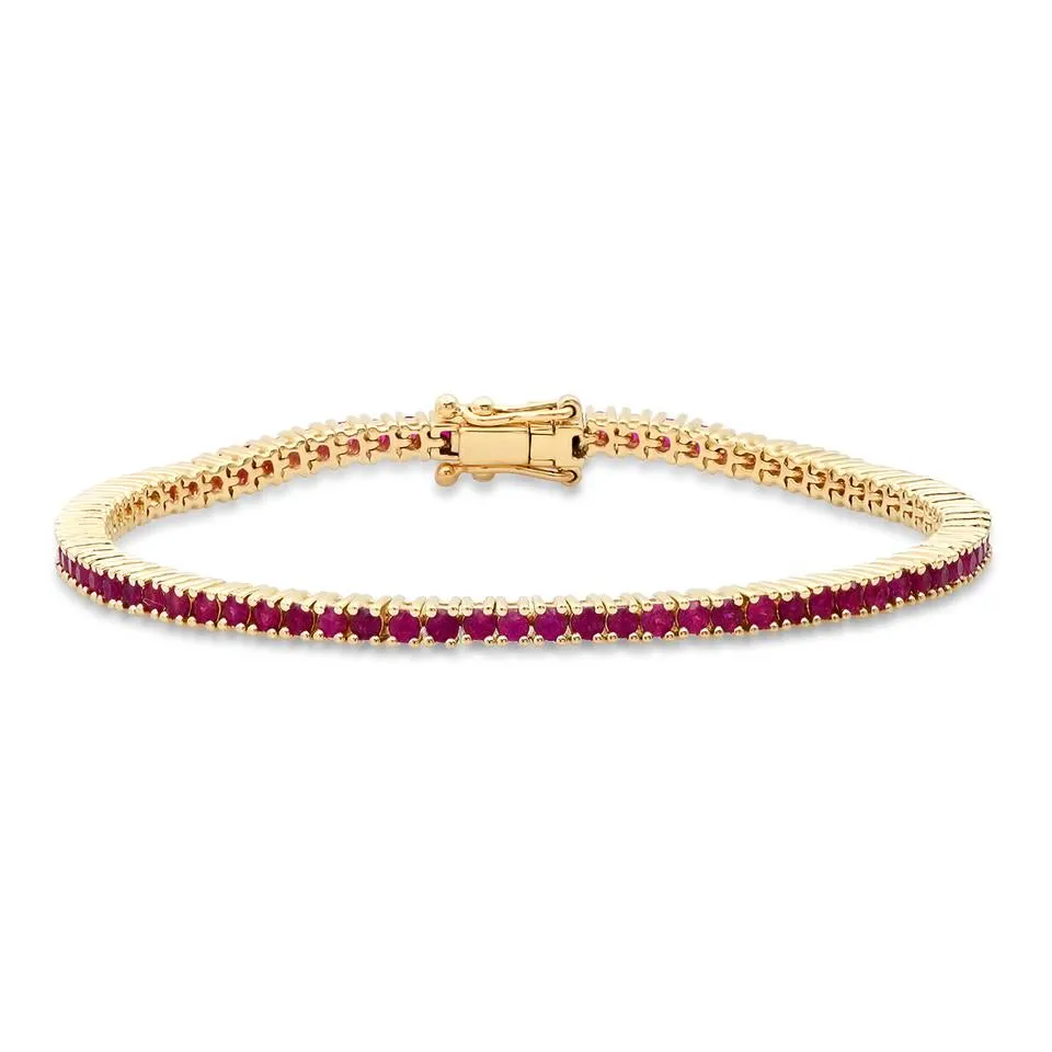 Gemstone Classic Tennis Bracelets