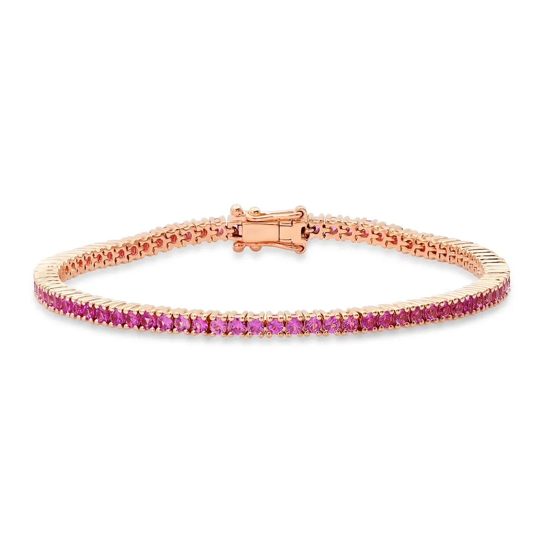 Gemstone Classic Tennis Bracelets