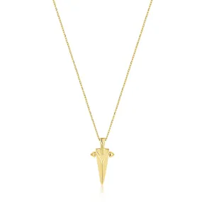 Gold Geometric Point Pendant Necklace