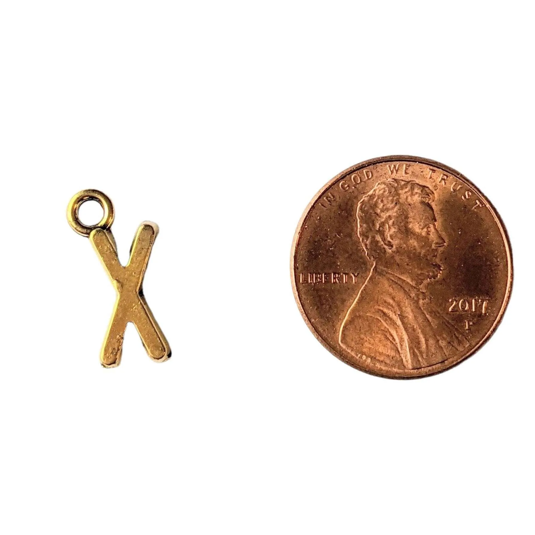 Gold Initial Charm - Letter X